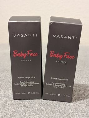 2 Vasanti Cosmetics Baby Face Primer Pore Minimizing Shine Control Vegan New